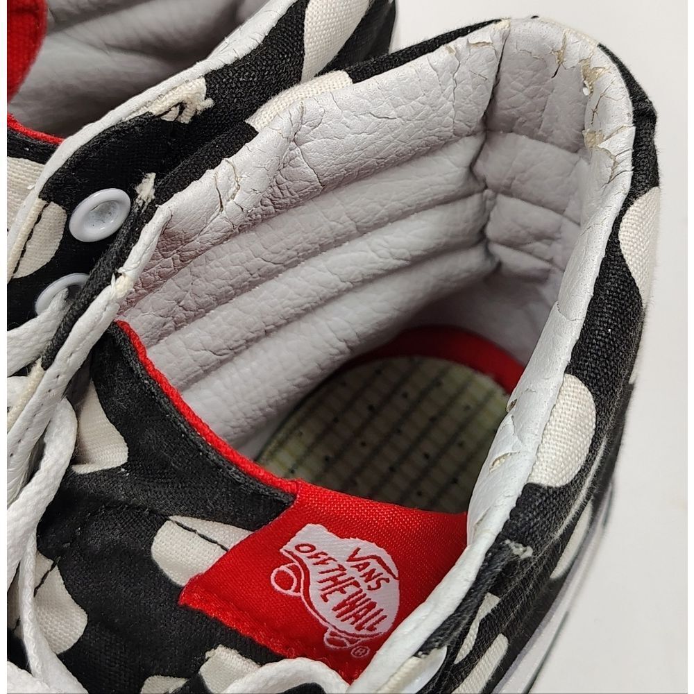 Vans Off The Wall Black & White Polka Dot High-Top Skateboard  Sneakers Sz 6.5 - Picture 15 of 16